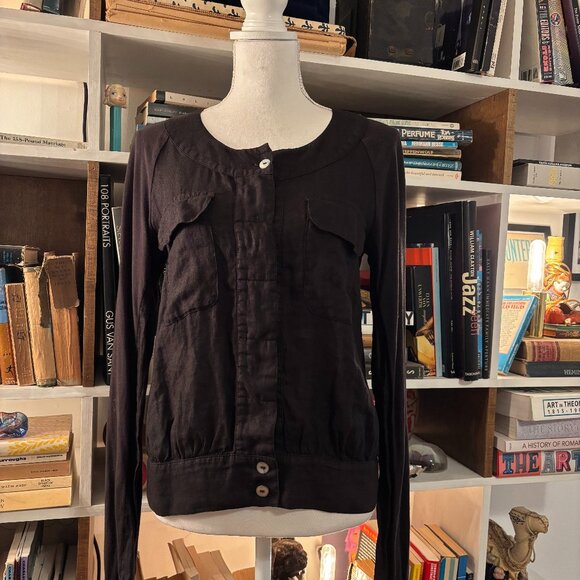 stewart + brown linen button up - Picture 1 of 5